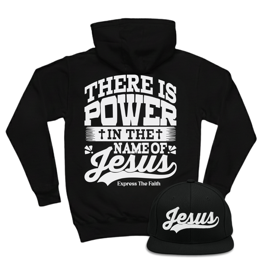 Power In The Name Of Jesus Premium Hoodie + Snapback Bundle